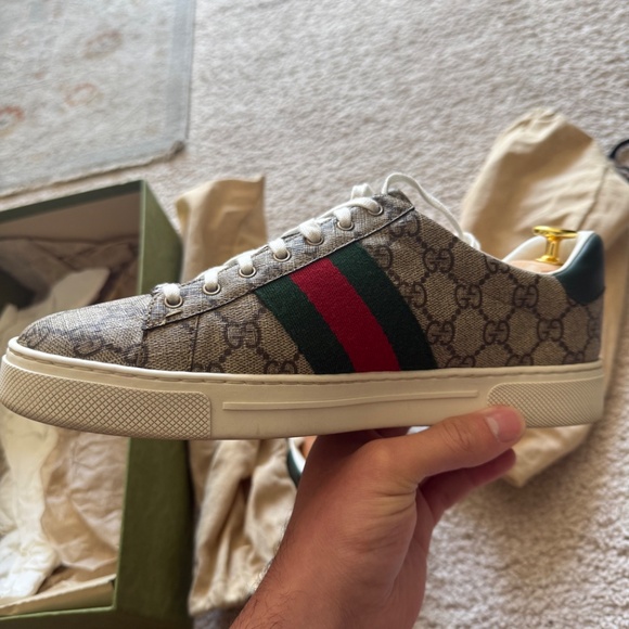 MEN'S GUCCI ACE SNEAKER WITH WEB - Picture 8 of 8